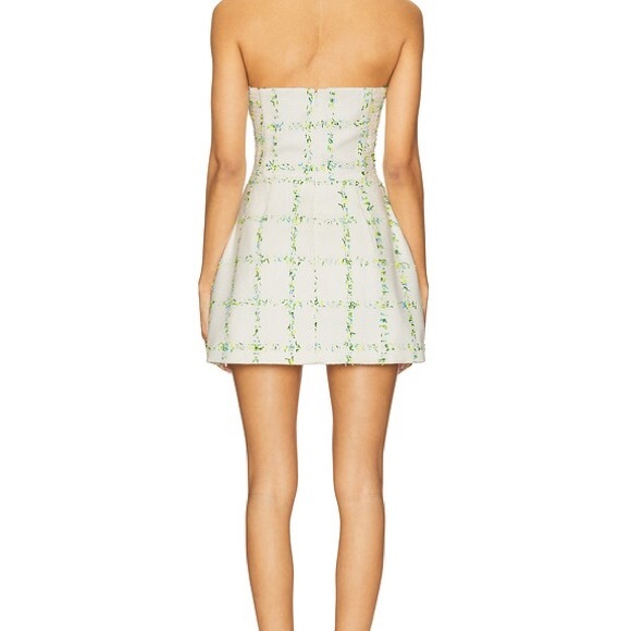 Amanda Uprichard Strapless Bethany Skort Romper in White - Picture 2 of 6